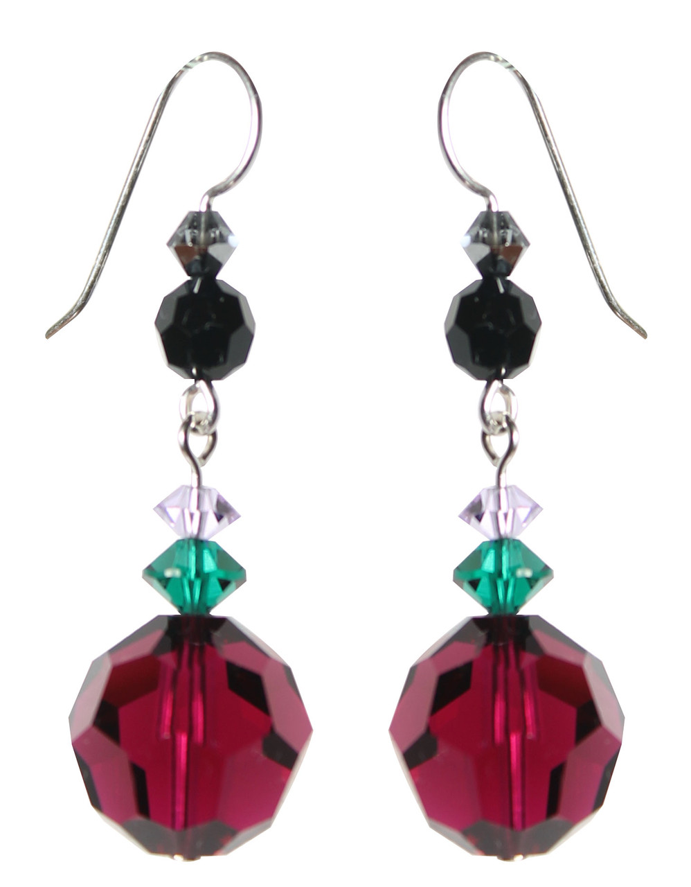 Swarovski earrings Feel Pierced Ruby-5217076