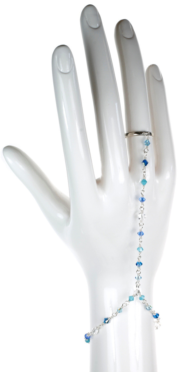 Silver Cubic Zirconia Bridal Hathphool/Hand Bracelet pair – AryaFashions
