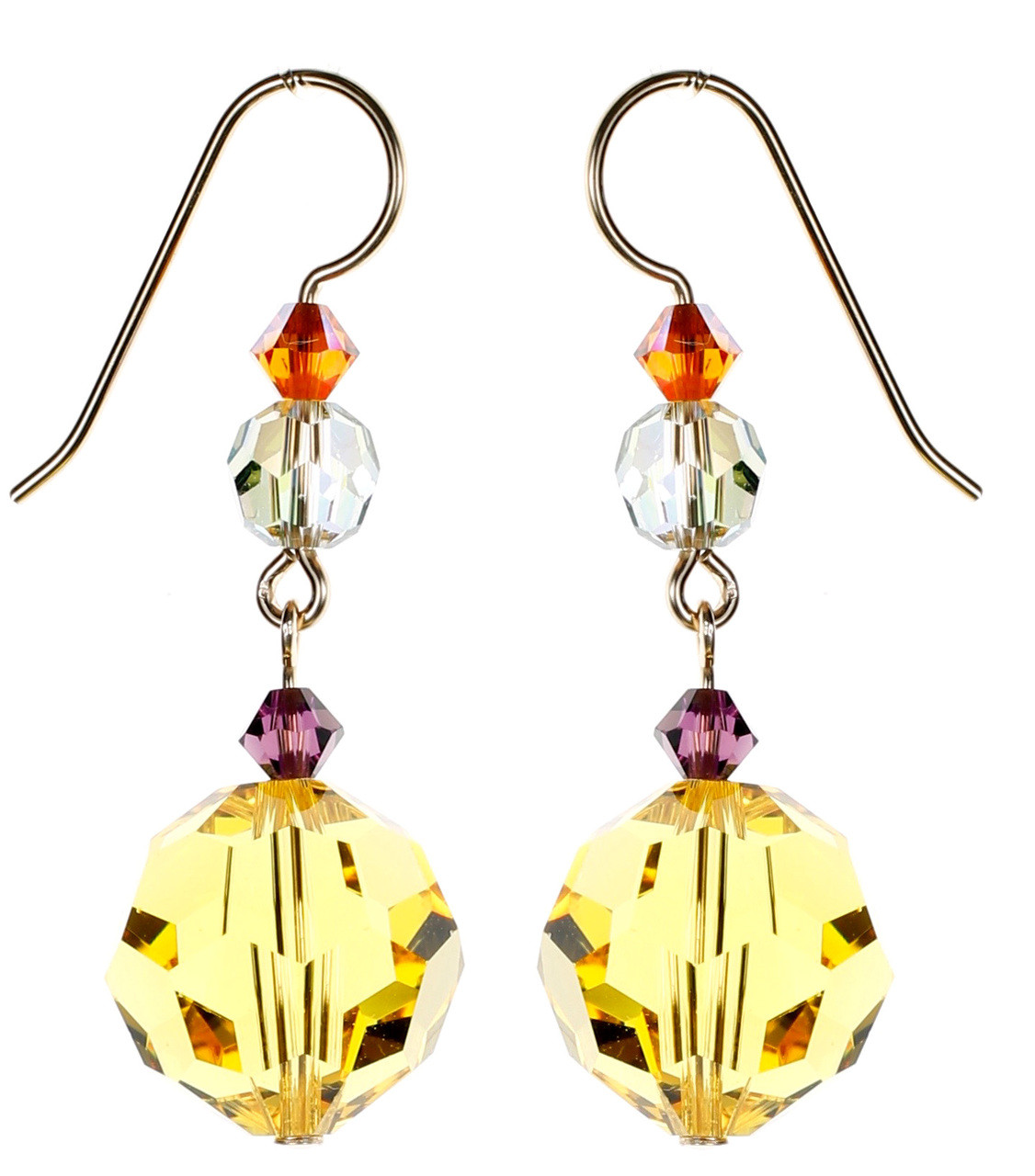 yellow light up earrings