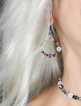 Sterling Silver Swarovski Crystal Hoop Earrings with Rare Vintage Swarovski Crystals • Vanguard