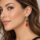 Sterling Silver Vintage Hyacinth Halloween Crystal Drop Earrings | Made with Crystals by Swarovski®
