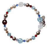 Limited Edition Nautical inspired Stackable Bangle Bracelet with crystals by Swarovski