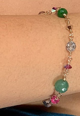 Limited Edition Swarovski Crystal Multi Colored 14kgf Wire Wrapped Bracelet - Brilliance 