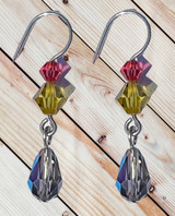 Limited Edition Sterling Silver Swarovski Crystal  Drop Earring - Avant-Garde