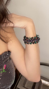 Swarovski Crystal GlamRock Cube Cuff Bracelet with 14k gold filled closure