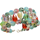 Designer cuff bracelet made with Swarovski Crystal and memory wire