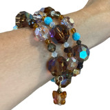 Limited Edition Tiki Bangle Wrap Bracelet made with Modern & Vintage Crystals from Swarovski, finished with 14k GF Metal