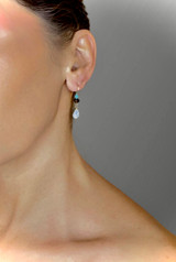 Limited Edition Swarovski Crystal Amber Seas Tiki Simple Drop Earrings 