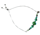 Limited Edition Green Slider Bracelet made with Crystals from Swarovski on Sterling Silver
