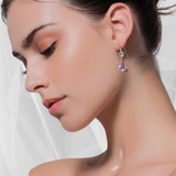 Classic Clear Crystal Drop Earrings made with Sterling Silver and feature Swarovski Crystals