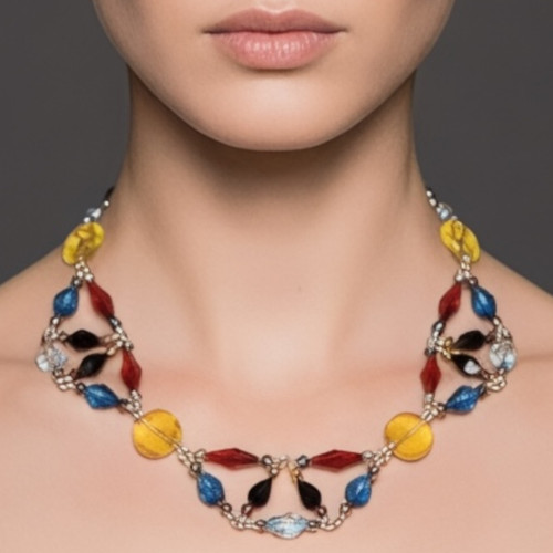 Hand crafted one of a kind crystal necklace