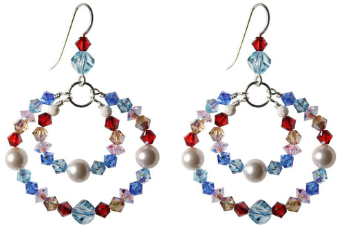 double hoop earrings sterling silver