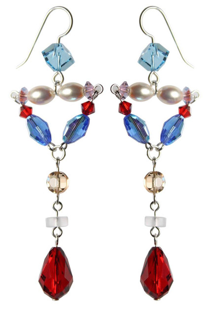 Sterling Silver Simply Divine Swarovski Crystal Limited Edition Statement Earrings • Sailing