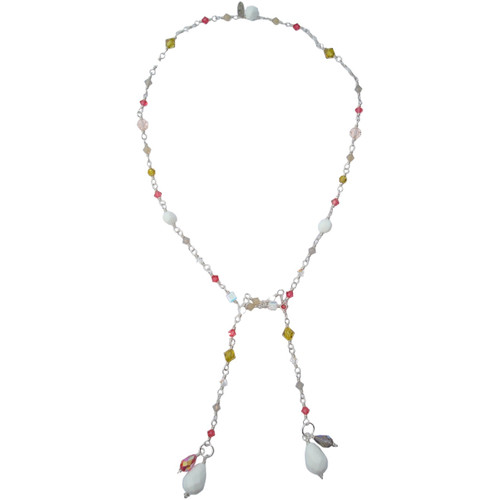Limited Edition Sterling & Swarovski Crystal Wire Wrap Tie Lariat Necklace -  Avant-Garde