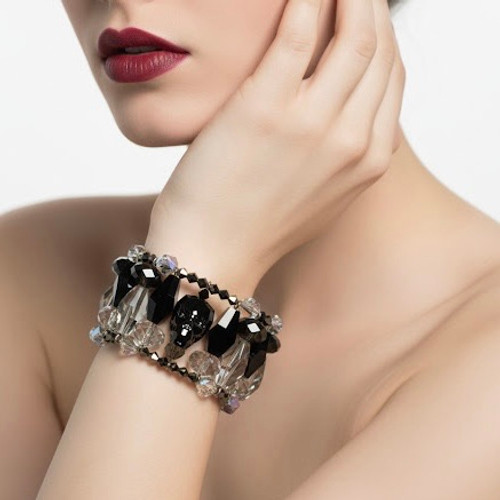 Limited Edition Cuff Bracelet Featuring rare Swarovski, crystal and 14 karat gold filled metal