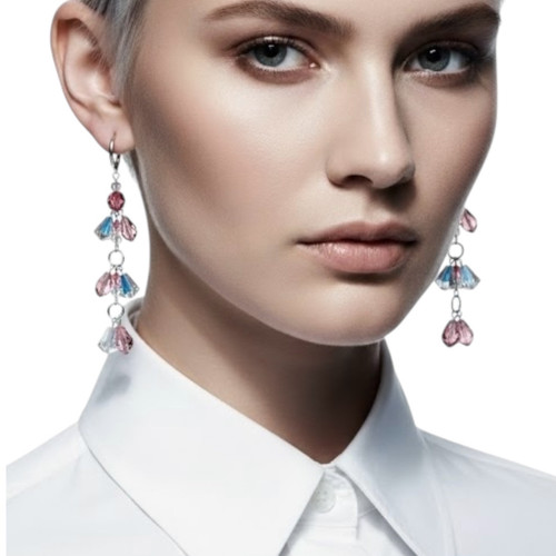 The Vintage Rose Duster Earrings: Rare Swarovski Crystals & Sterling Silver