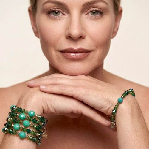 green stackable bracelet