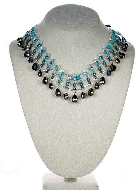 Swarovski crystal glamour necklace by Karen Curtis NYC