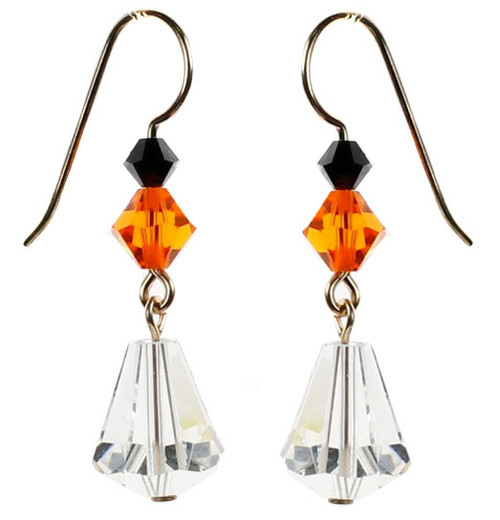 Swarovski crystal halloween earrings by Karen Curtis NYC
