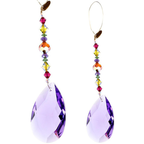 STRASS Swarovski Purple Pear Pendant Ornament / Sun Catcher