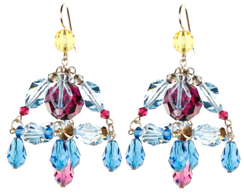 Colorful Chandelier Earrings - Tiffany