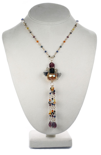 One of a Kind Crystal Necklace with Rare Swarovski and 14K gold filled