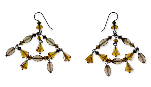 Limited Edition 14kgf Swarovski Crystal Chandelier Earrings - Topaz Limited Edition 14kgf Swarovski Crystal Chandelier Earrings - Topaz