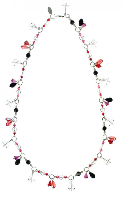 Classic and elegant necklace design made with rare and antique Swarovski crystals.  The metal is sterling silver.  The necklace can also be adjusted to different lengths depending on the neck line of your outfit.