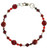 Red crystal bangle bracelet with vintage opal Swarovski.
