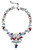 Sterling Silver and Colorful Swarovski Crystal Chunky V-Necklace - Sailing Collection