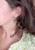 Sterling Silver Green Swarovski Crystal Hoop Earrings