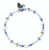 Swarovski Crystal Sapphire Blue Stackable Bracelet with Sterling Silver