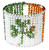 tricolor Flag of Ireland made as a bracelet with over 500 crystals from Swarovski 