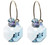 14k Gold filled Swarovski Crystal Aquamarine Hoop Earrings - Aqua - March Birthstone