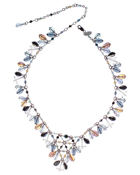 Resort Jewelry collection Swarovski crystal V-necklace by Karen Curtis NYC