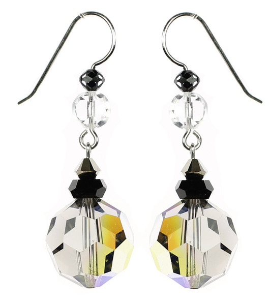 Designer swarovski crystal earrings made by the Karen Curtis Company in NYC