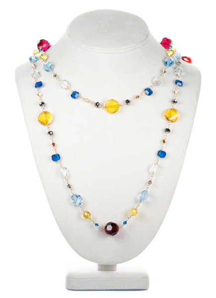 Long Multi Colored Necklace - Tiffany