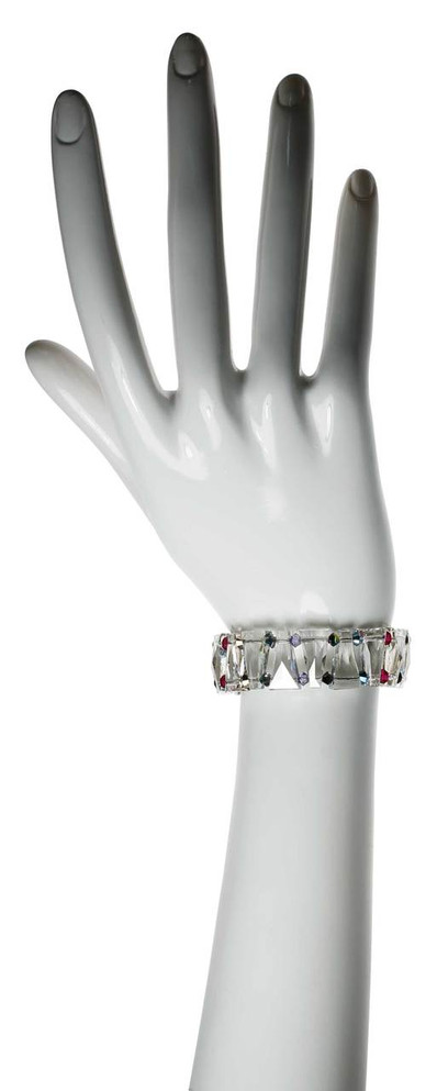 crystal shadow cuff bracelet