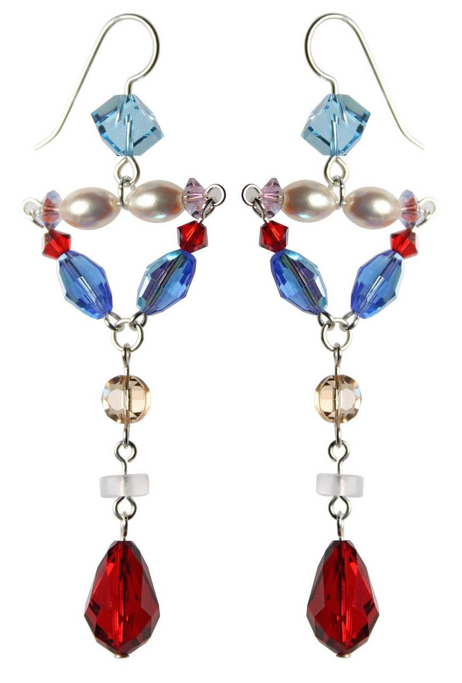 Sterling Silver Simply Divine Swarovski Crystal Limited Edition Statement Earrings • Sailing