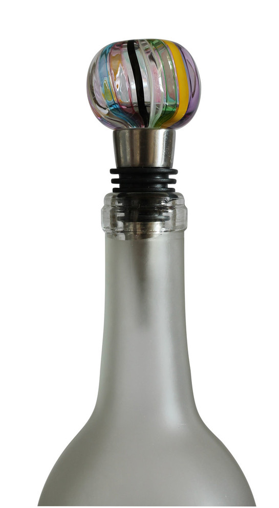 Hand Blown Glass Bottle Stopper by Karen Curtis NYC