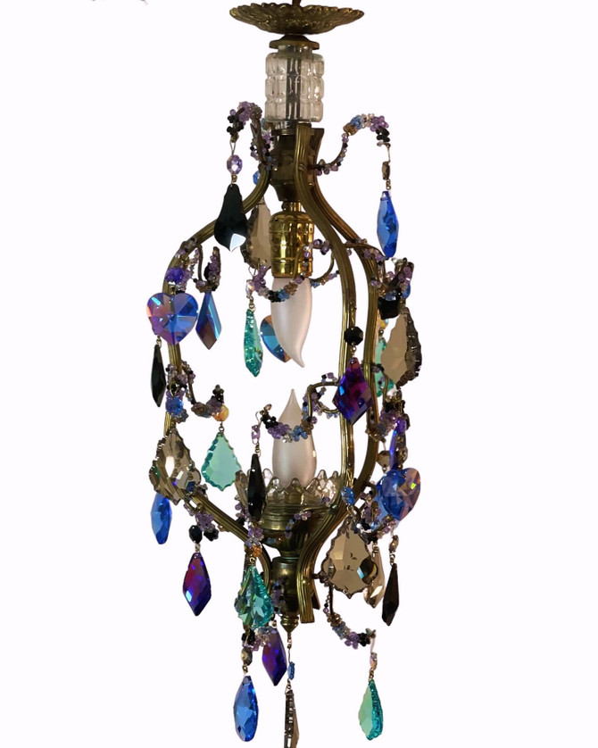 Petite Birdcage French Chandelier with Strass Swarovski Crystals by Karen Curtis