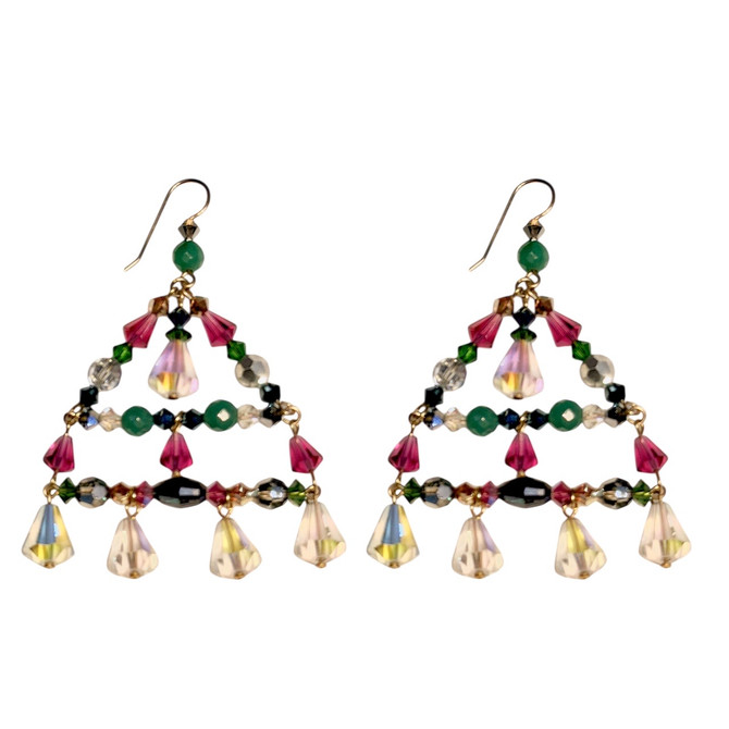 14K Gold Filled Swarovski Crystal XLG Chandelier Earrings - Brilliance