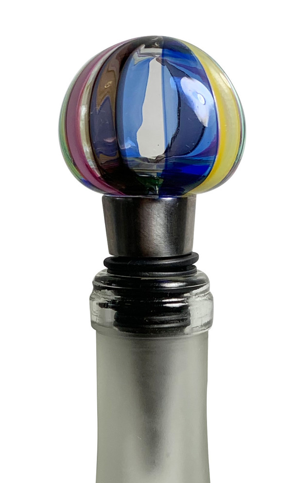 hand made glass wine stopper

