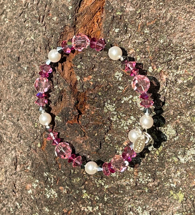Limited Edition Pink Crystal Bracelet by Karen Curtis NYC