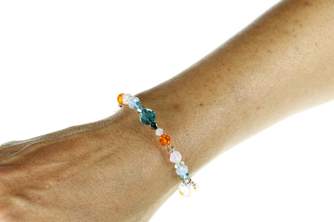 Designer Swarovski Crystal bracelet made in NYC by the Karen Curtis Jewelry Company