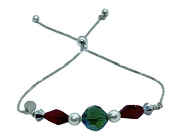 Limited Edition Vintage & Modern Swarovski Crystal Christmas Slider Bracelet