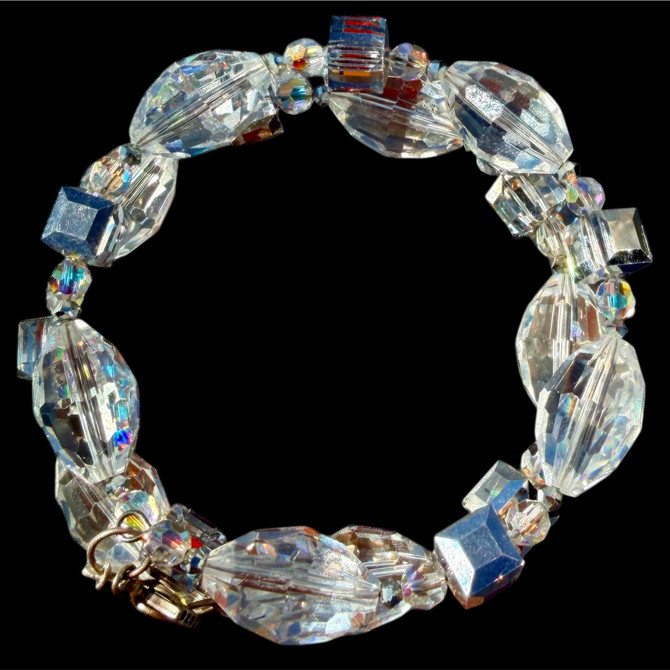 Bangle Bracelet featuring Rare Swarovski Crystals - Limited Edition in Crystal