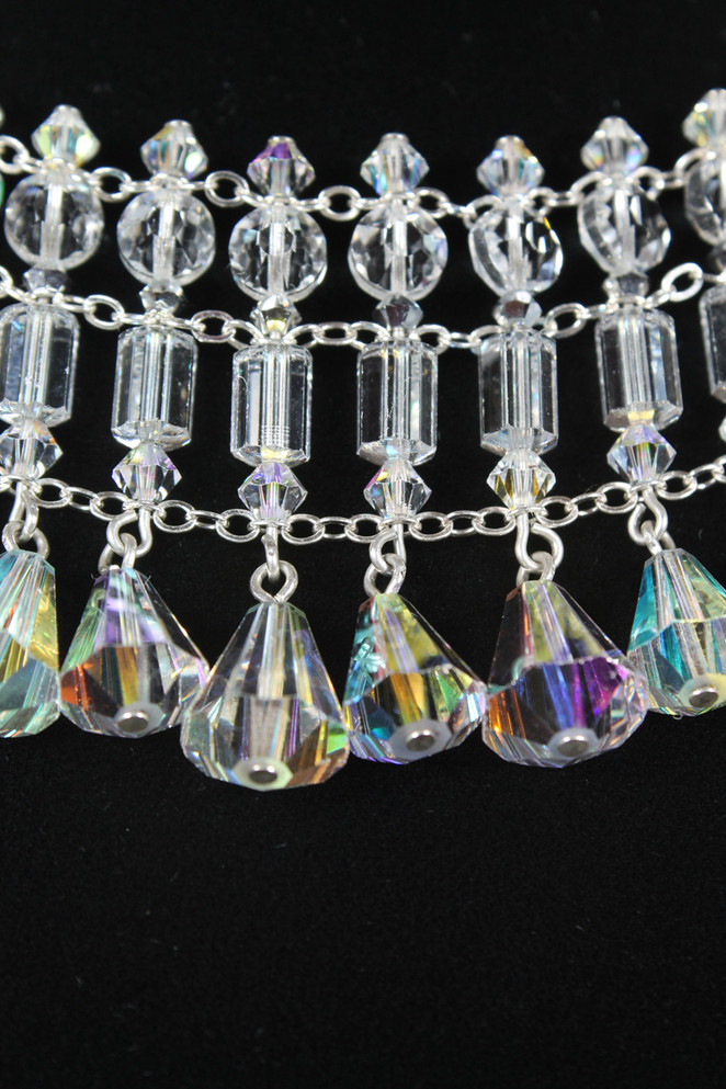 Large Swarovski Crystal Bridal Necklace by Karen Curtis NYC