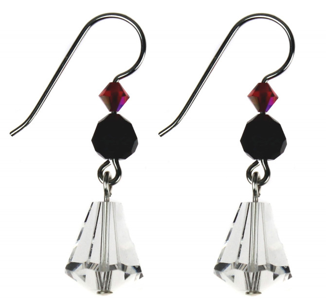 These Swarovski crystal earrings add a dab of color while providing simple elegance for any occasion.
