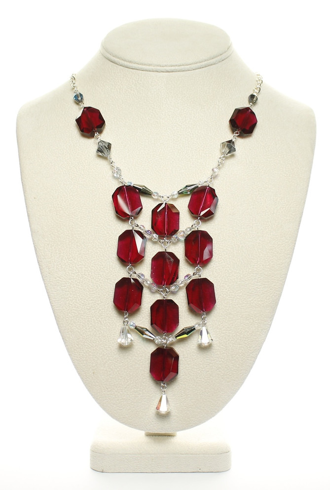 Flapper Style necklace with Swarovski Crystal by Karen Curtis NYC